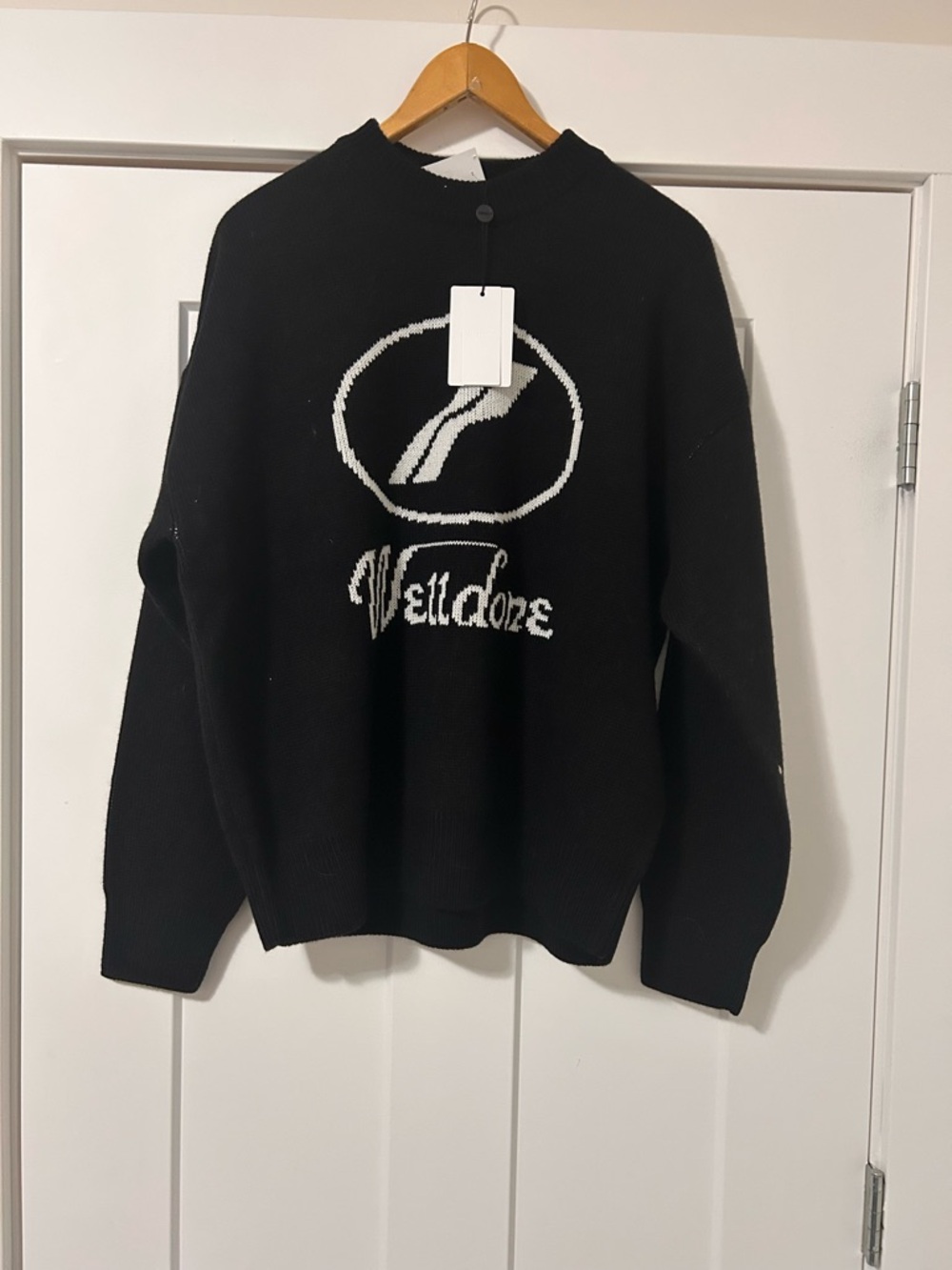 WE11done Black Logo Knit Sweater - Men
